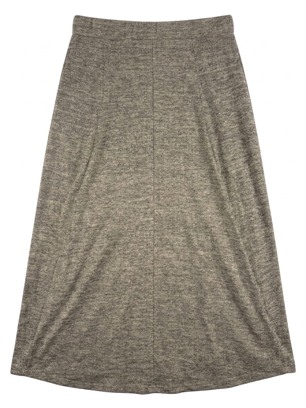 SJS Women's Maxi Skirt in Heather Gray with Button Detail - Picture 3 of 5